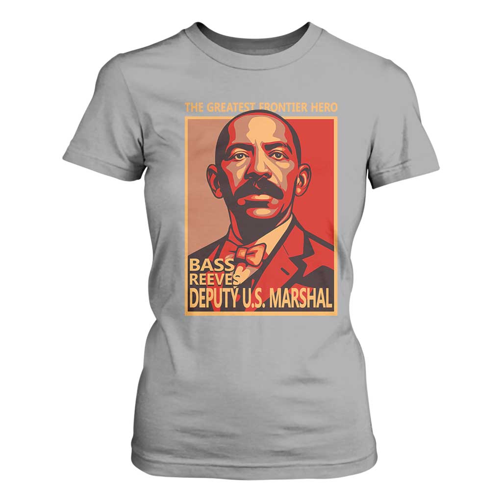 Bass Reeves The Greatest Frontier Hero Vintage Poster Graphic T Shirt For Women First Black Deputy US Marshal Black History