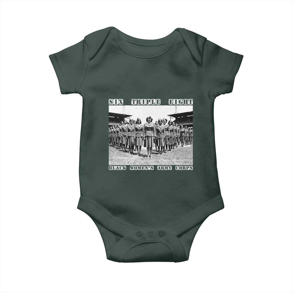 6888th Battalion 6 Triple 8 Baby Onesie Black Women's Army Corps