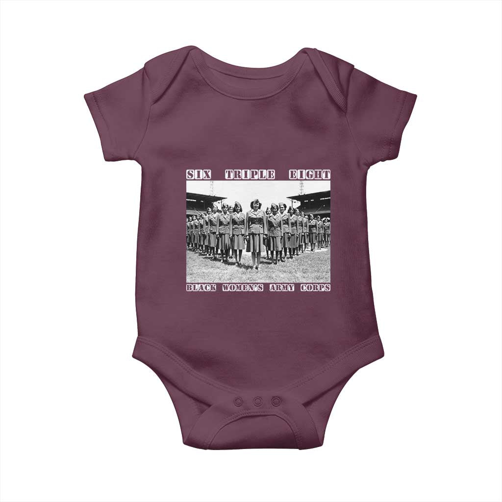 6888th Battalion 6 Triple 8 Baby Onesie Black Women's Army Corps