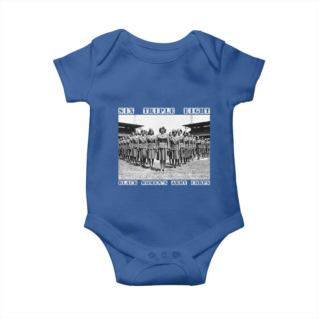 6888th Battalion 6 Triple 8 Baby Onesie Black Women's Army Corps