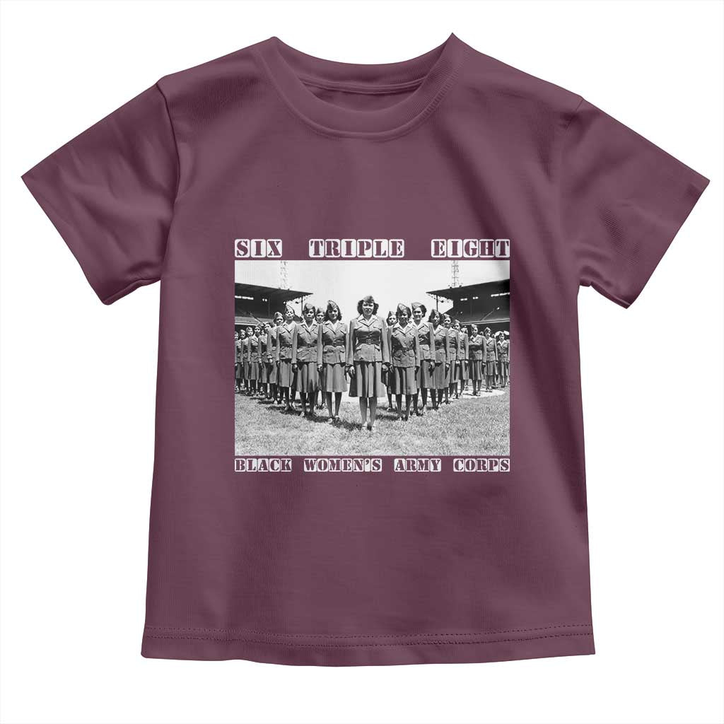 6888th Battalion 6 Triple 8 Toddler T Shirt Black Women's Army Corps