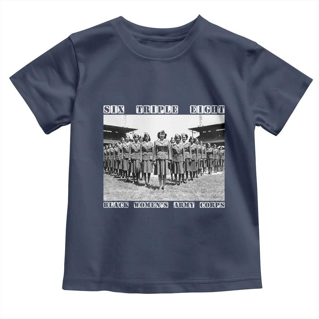 6888th Battalion 6 Triple 8 Toddler T Shirt Black Women's Army Corps