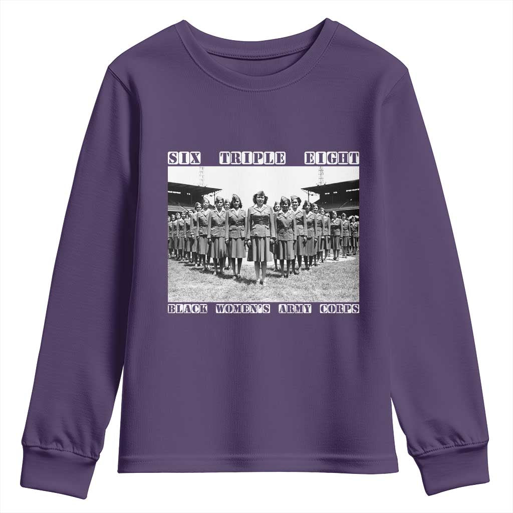 6888th Battalion 6 Triple 8 Youth Sweatshirt Black Women's Army Corps