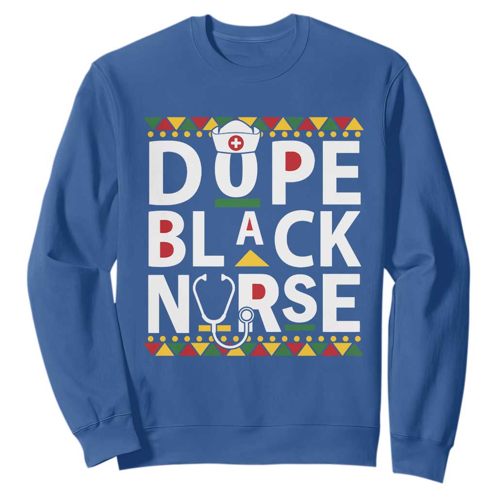 Dope Black Nurse Sweatshirt Proud Afro Melanin RN