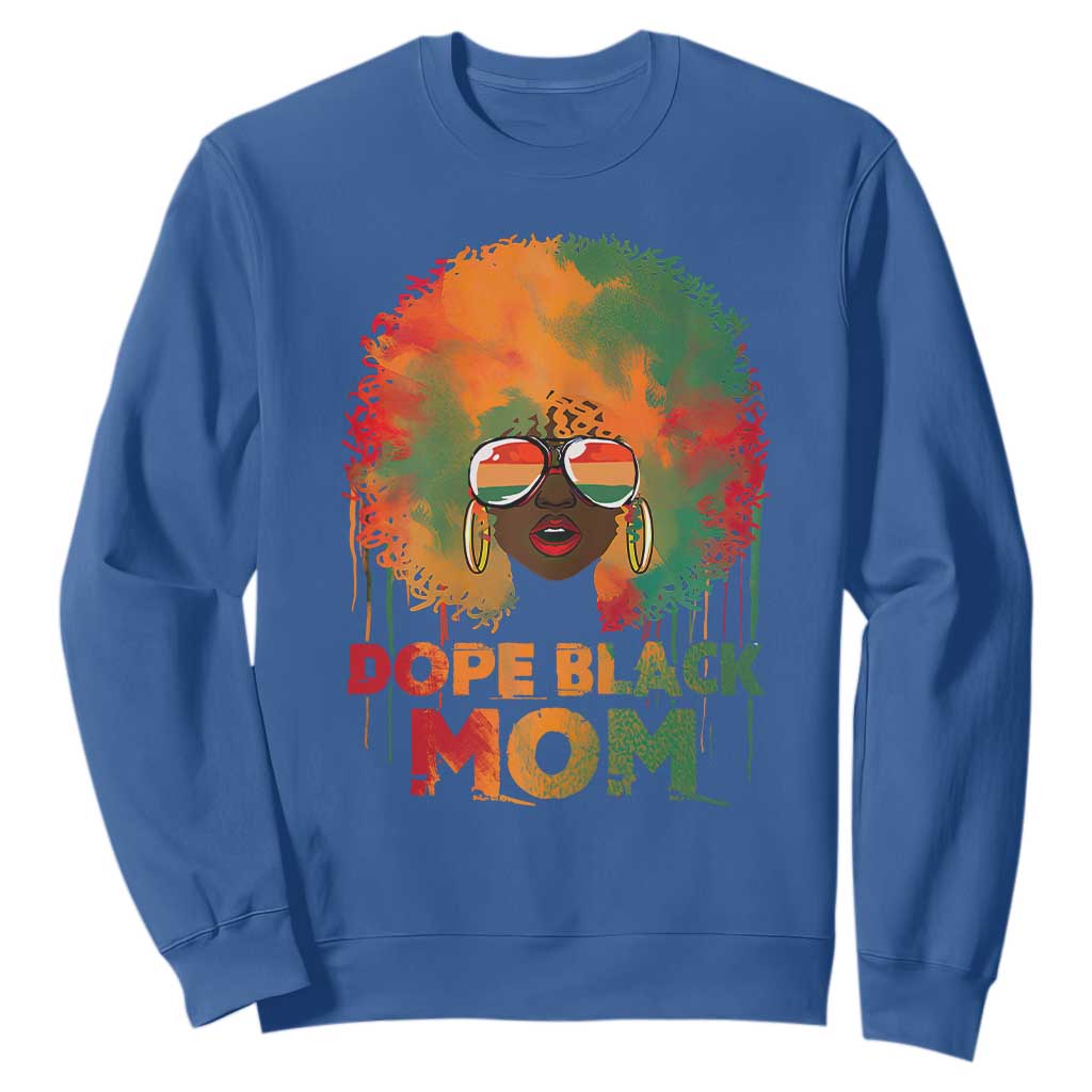 Dope Black Mom Sweatshirt Proud Afro Melanin Woman Mother's Day Gift
