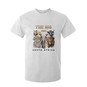 The Big Five South Africa T Shirt For Kid Elephant Lion Rhino Buffalo Leopard Animals Safari Wildlife