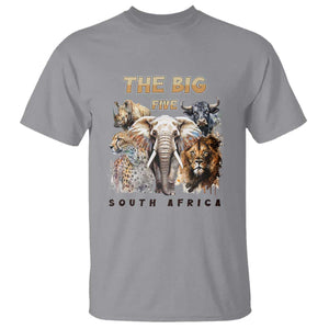 The Big Five South Africa T Shirt Elephant Lion Rhino Buffalo Leopard Animals Safari Wildlife