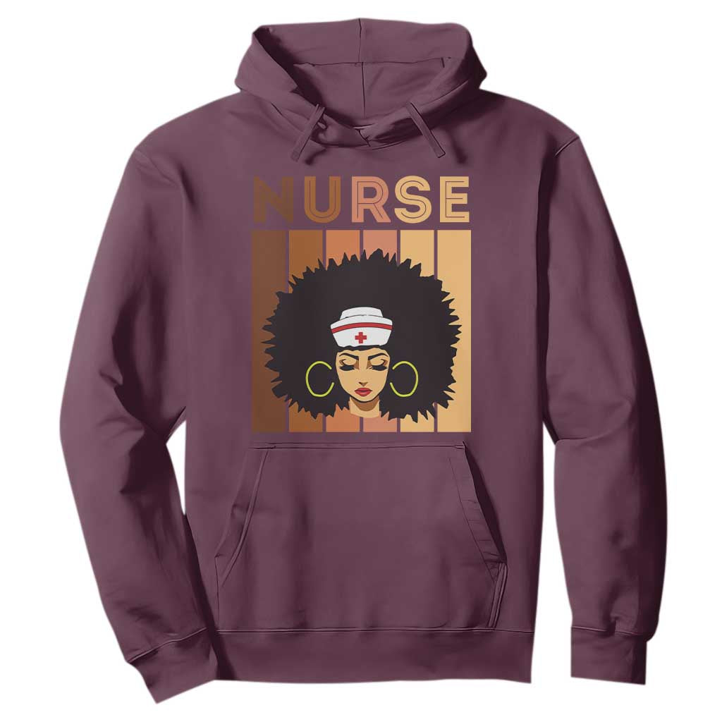 Black Nurse Hoodie Magic Afro Melanin RN Woman