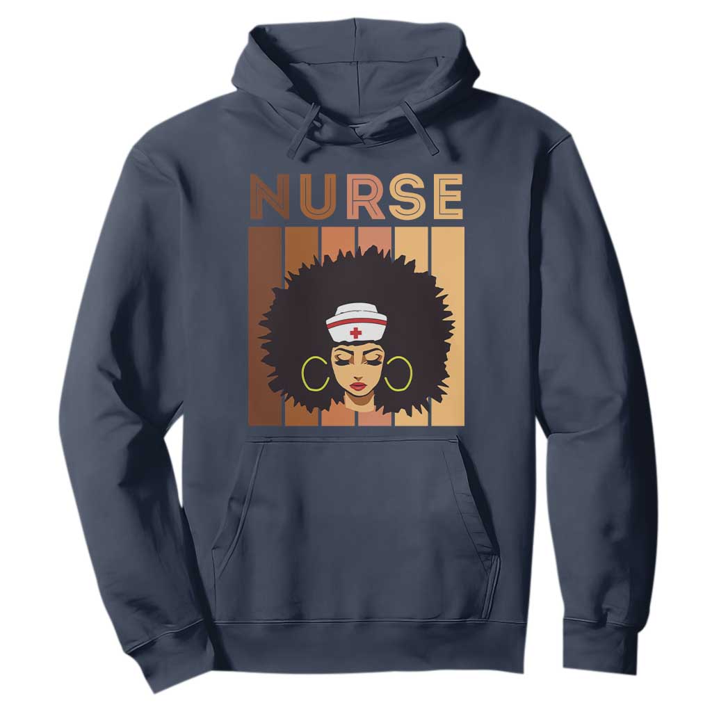 Black Nurse Hoodie Magic Afro Melanin RN Woman