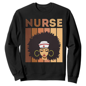 Black Nurse Sweatshirt Magic Afro Melanin RN Woman