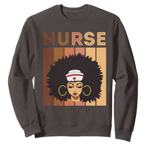 Black Nurse Sweatshirt Magic Afro Melanin RN Woman