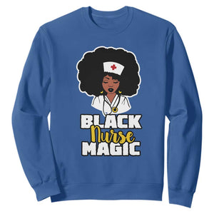 Black Nurse Magic Sweatshirt Afro Melanin RN Nursing Woman