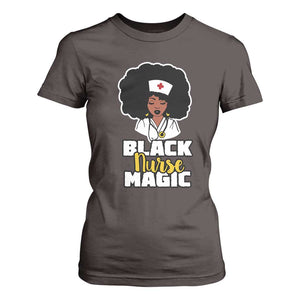 Black Nurse Magic T Shirt For Women Afro Melanin RN Nursing Woman