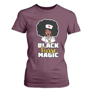 Black Nurse Magic T Shirt For Women Afro Melanin RN Nursing Woman