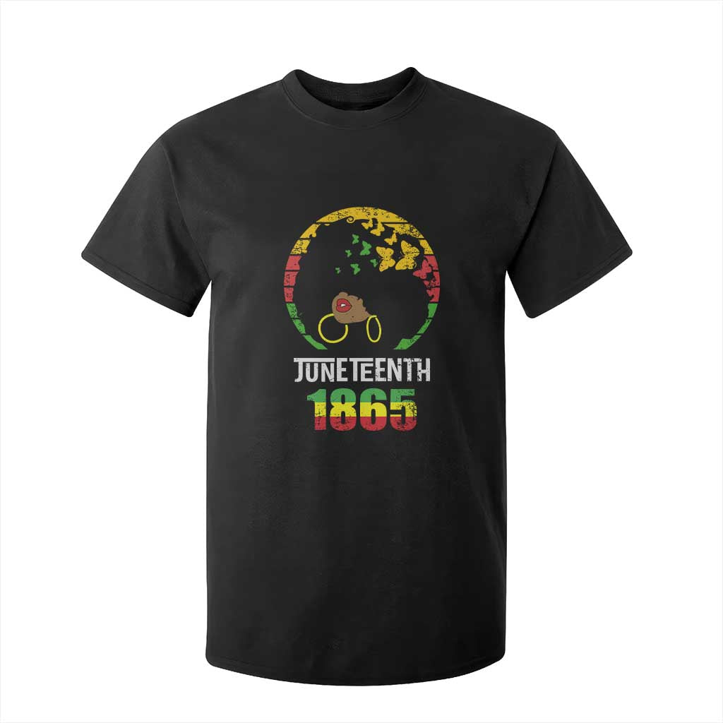 Juneteenth 1865 T Shirt For Kid Retro Black Woman Pride