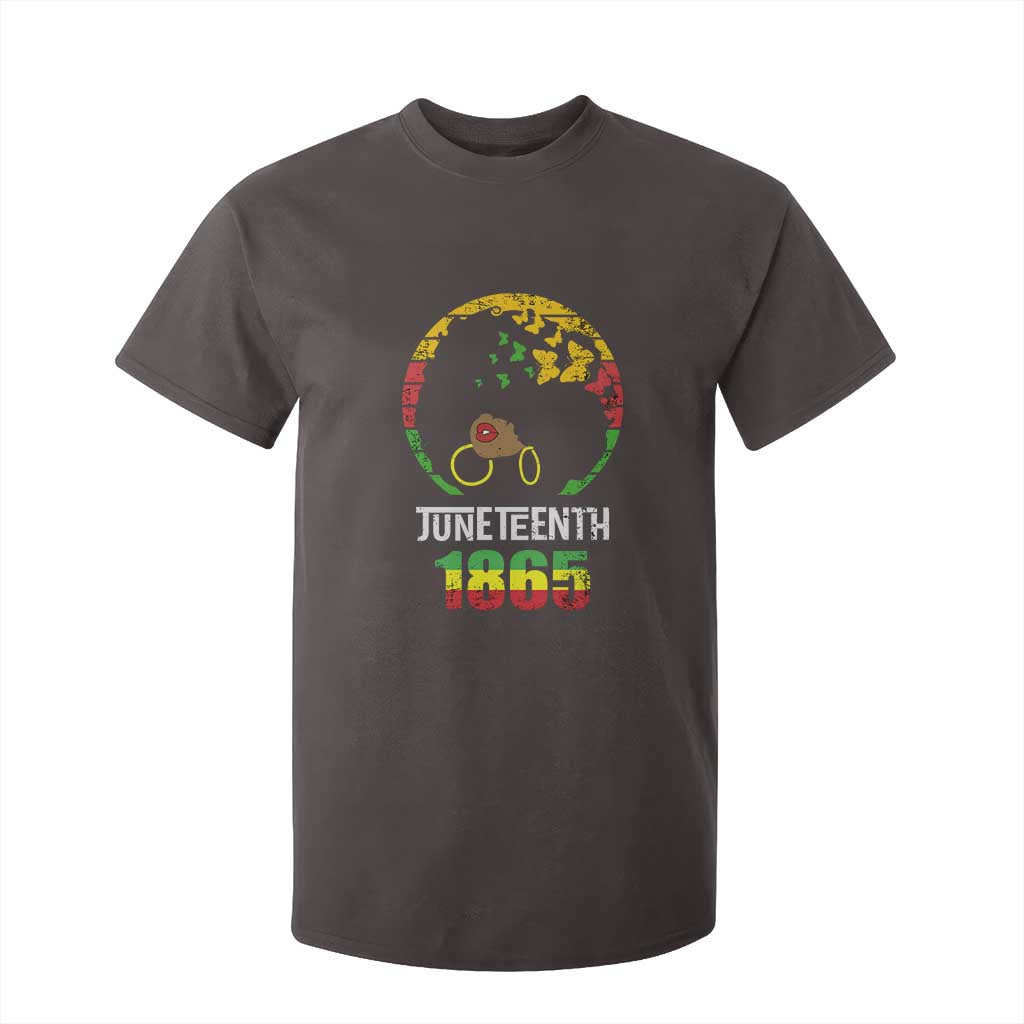 Juneteenth 1865 T Shirt For Kid Retro Black Woman Pride