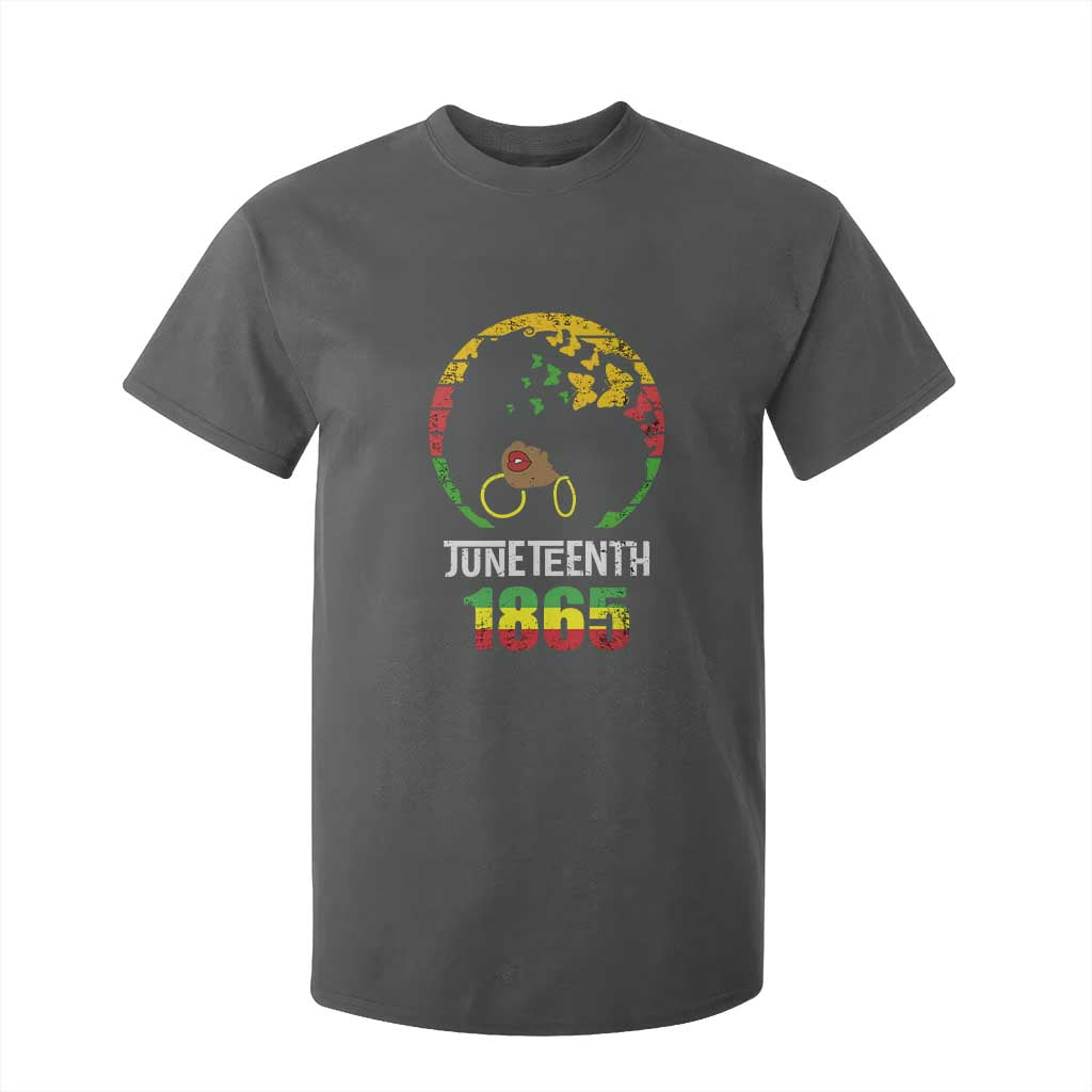 Juneteenth 1865 T Shirt For Kid Retro Black Woman Pride