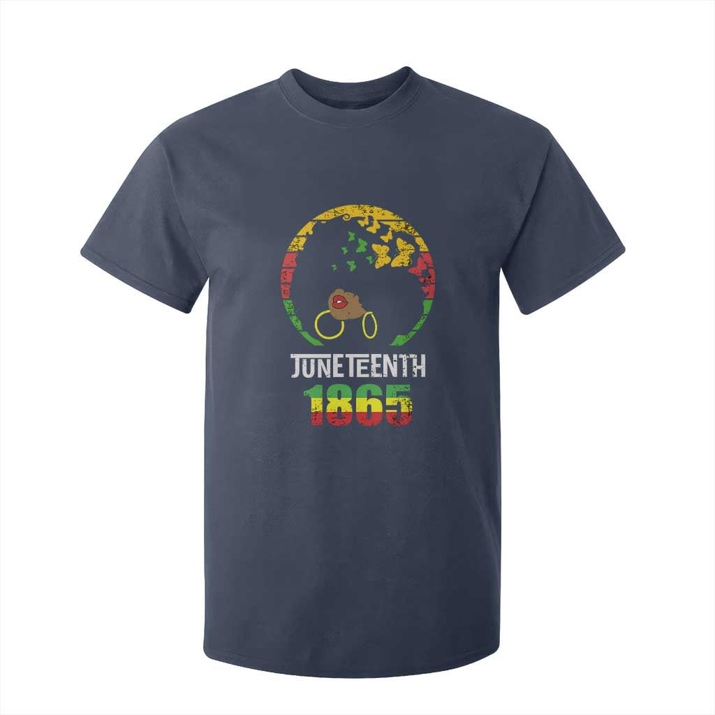 Juneteenth 1865 T Shirt For Kid Retro Black Woman Pride