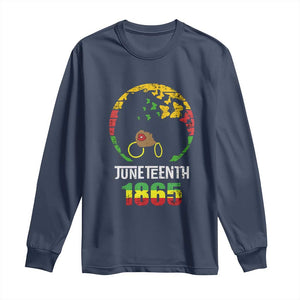 Juneteenth 1865 Long Sleeve Shirt Retro Black Woman Pride