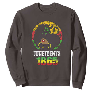 Juneteenth 1865 Sweatshirt Retro Black Woman Pride