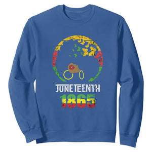 Juneteenth 1865 Sweatshirt Retro Black Woman Pride