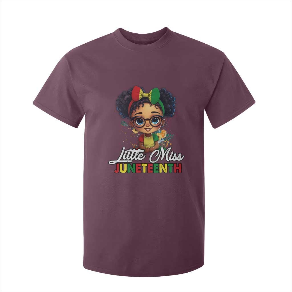 Little Miss Juneteenth T Shirt For Kid Since 1865 Black History