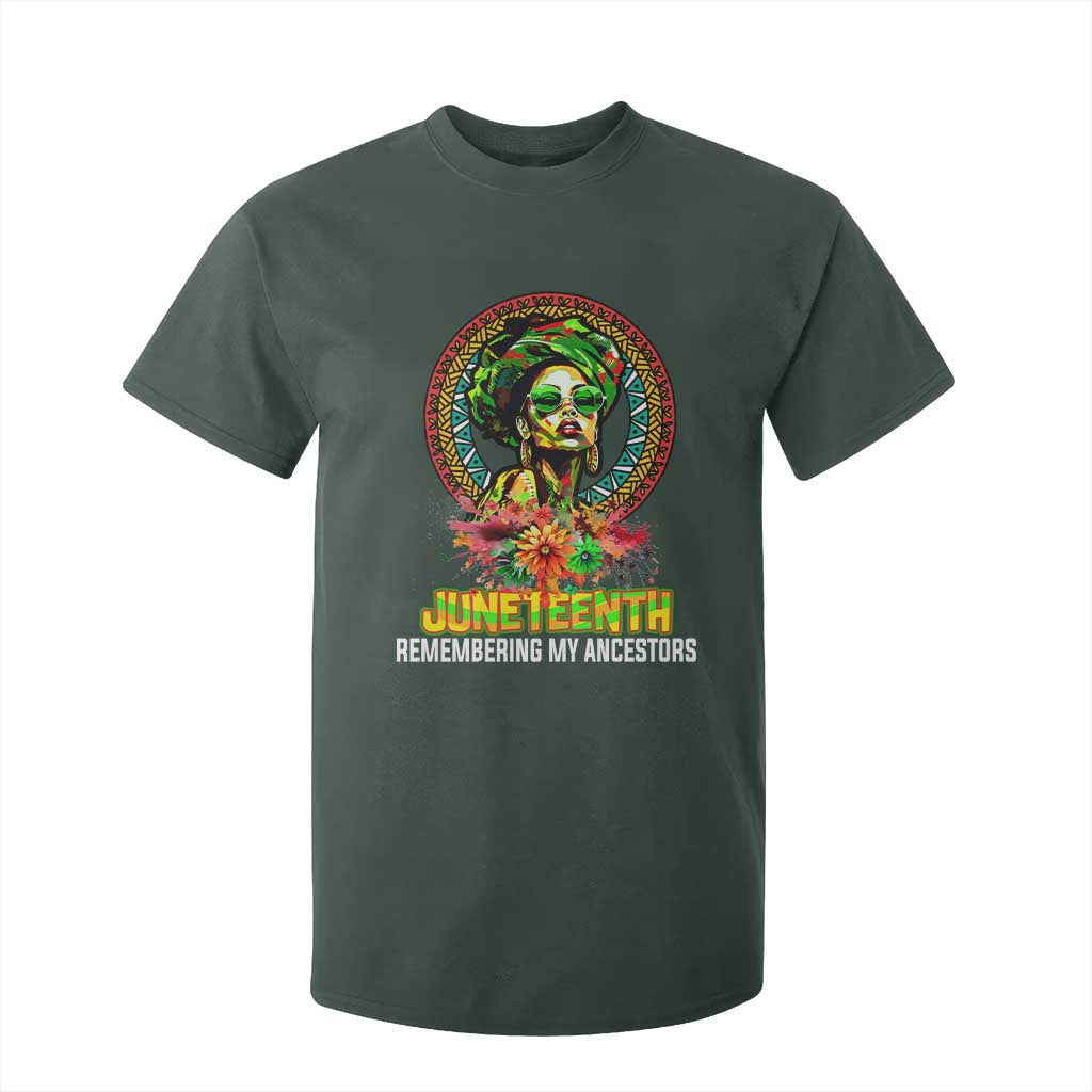 Juneteenth 1865 T Shirt For Kid Remembering Ancestors African American Woman