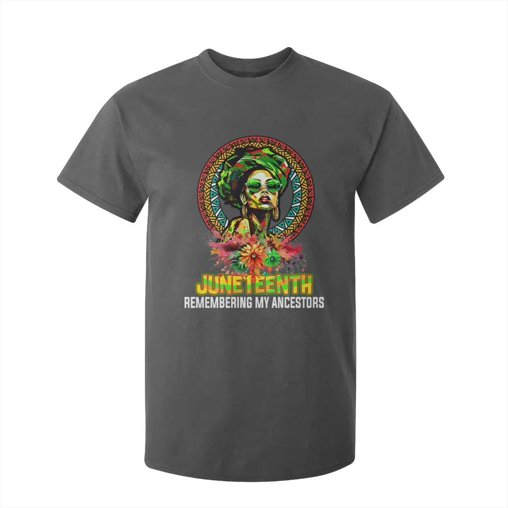 Juneteenth 1865 T Shirt For Kid Remembering Ancestors African American Woman
