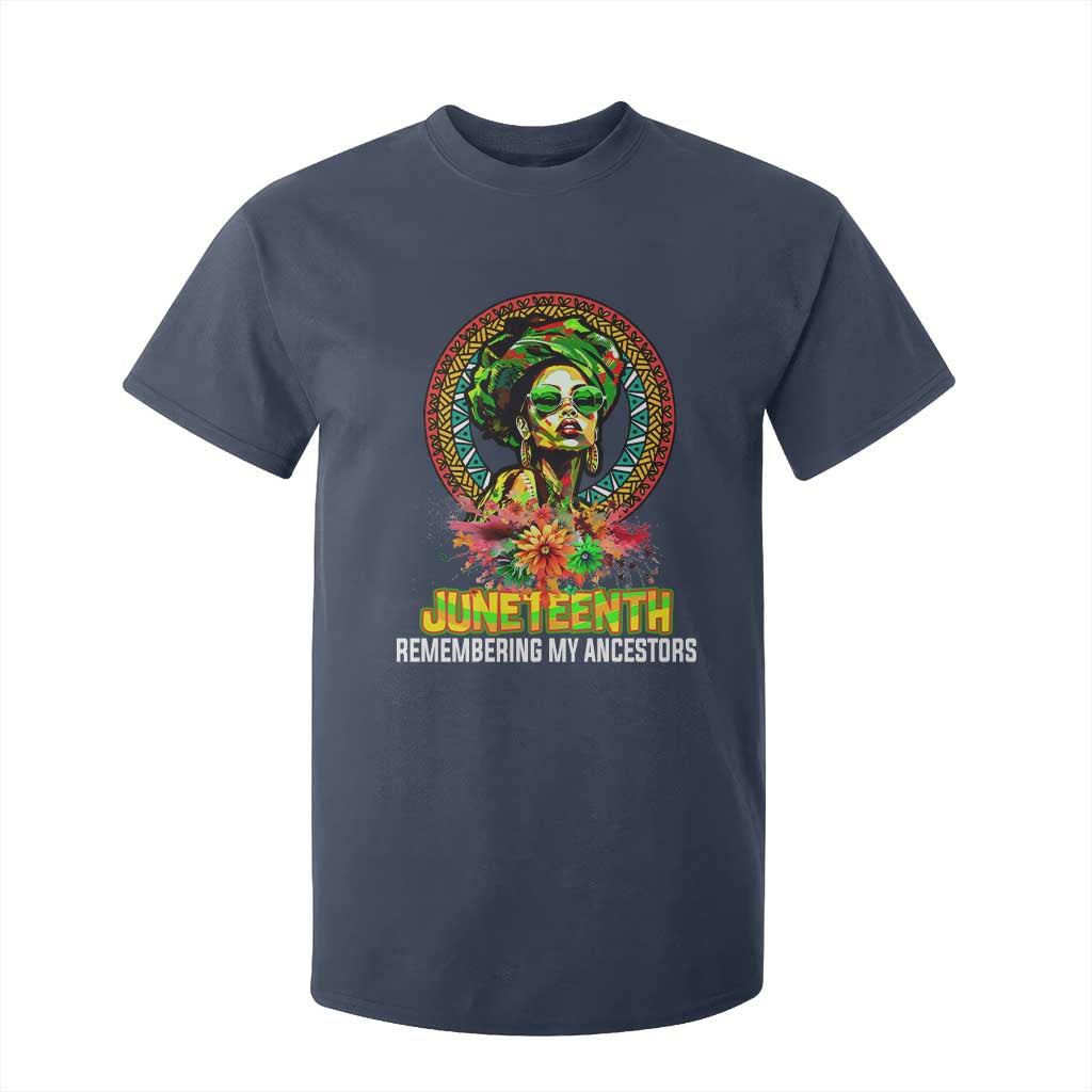 Juneteenth 1865 T Shirt For Kid Remembering Ancestors African American Woman