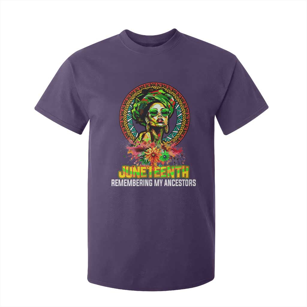 Juneteenth 1865 T Shirt For Kid Remembering Ancestors African American Woman