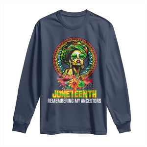 Juneteenth 1865 Long Sleeve Shirt Remembering Ancestors African American Woman