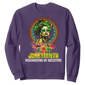 Juneteenth 1865 Sweatshirt Remembering Ancestors African American Woman