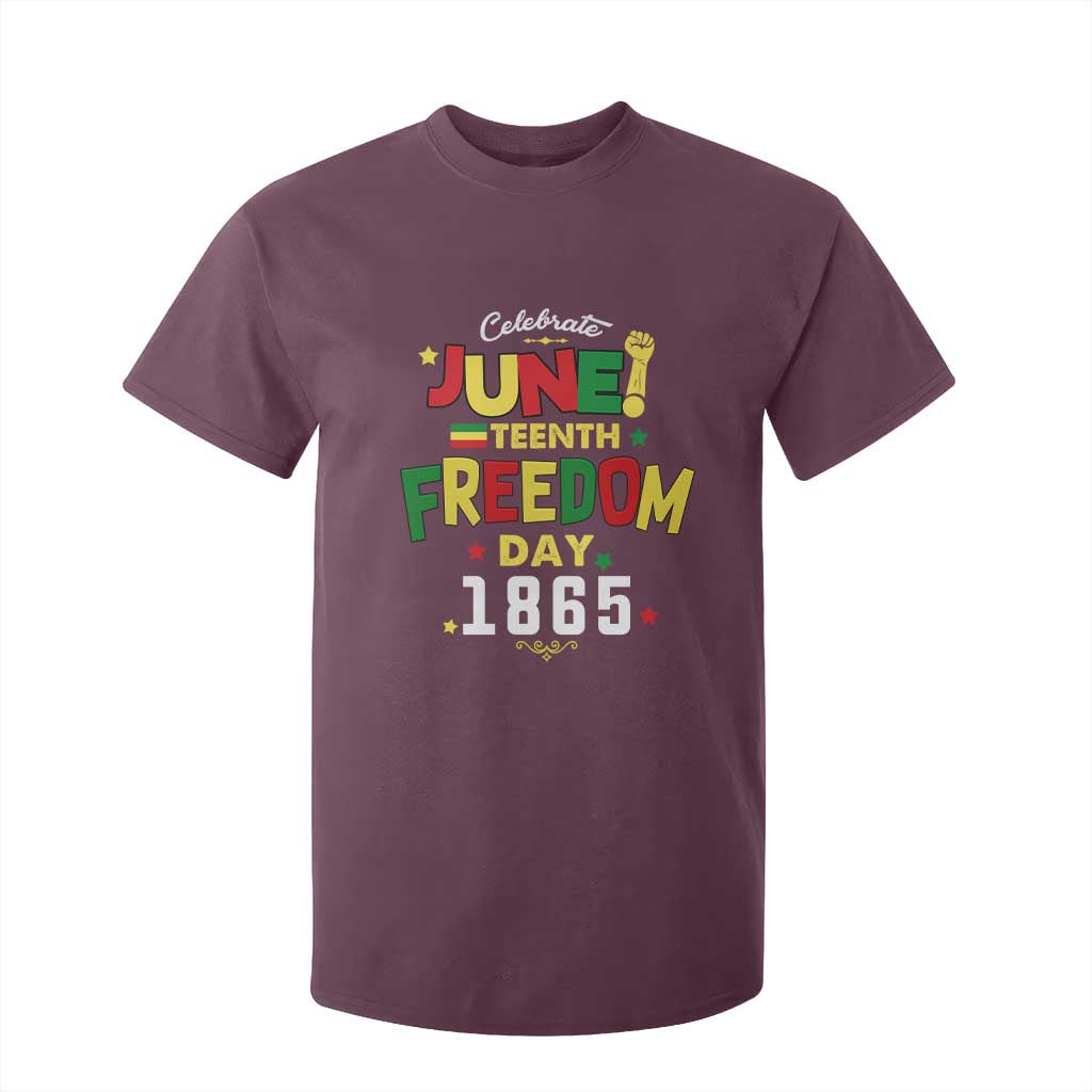 Celebrate Juneteenth 1865 T Shirt For Kid Freedom Day Black History Independence