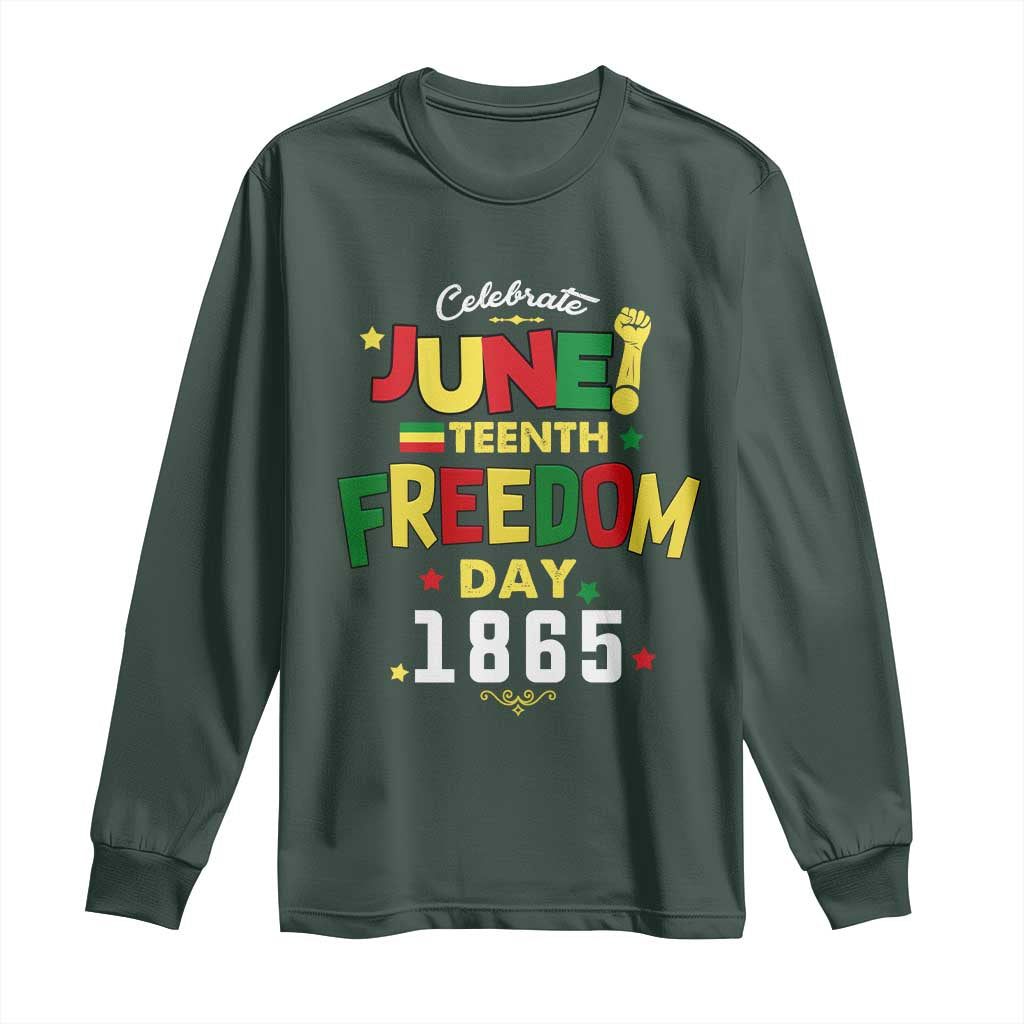 Celebrate Juneteenth 1865 Long Sleeve Shirt Freedom Day Black History Independence
