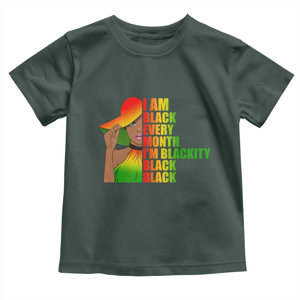 I Am Black Every Month Baby Shirt Blackity Slay Woman African Pride