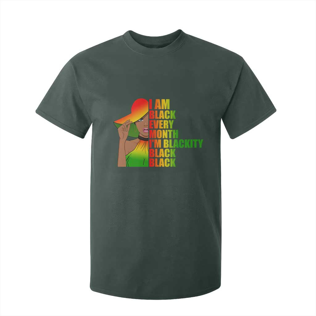 I Am Black Every Month T Shirt For Kid Blackity Slay Woman African Pride
