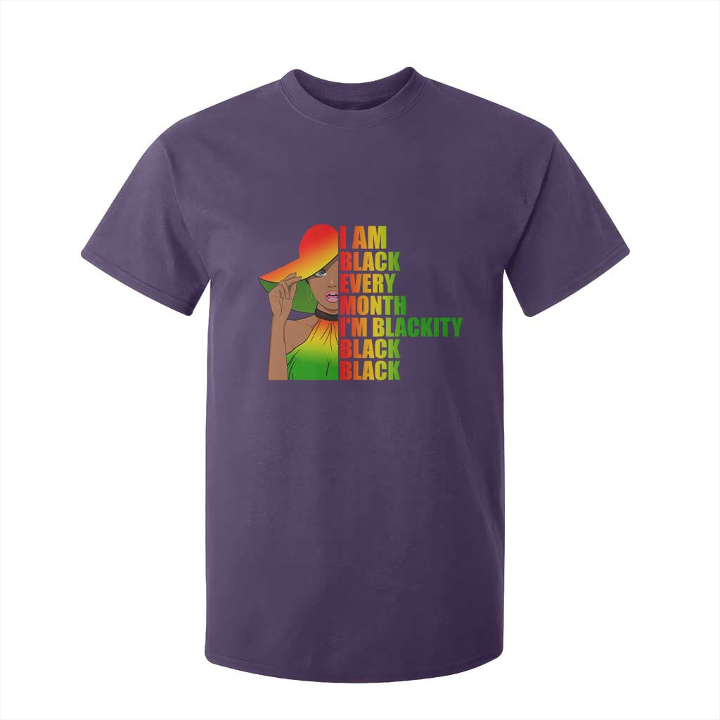 I Am Black Every Month T Shirt For Kid Blackity Slay Woman African Pride