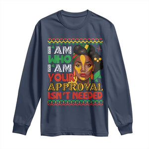 Black Queen Pride Long Sleeve Shirt I Am Who I Am Your Approval Isn't Needed