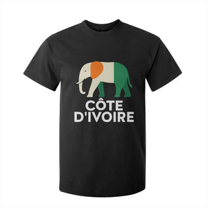 Proud Côte d'Ivoire Elephant Ivory Coast Flag T Shirt For Kid Ivorian Pride Retro Souvenir