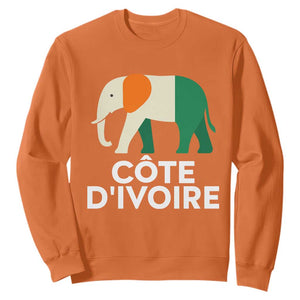 Proud Côte d'Ivoire Elephant Ivory Coast Flag Sweatshirt Ivorian Pride Retro Souvenir