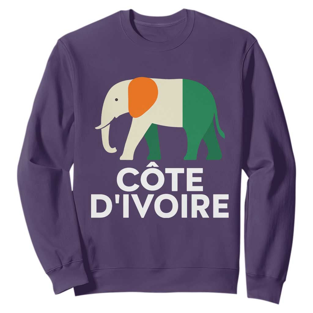 Proud Côte d'Ivoire Elephant Ivory Coast Flag Sweatshirt Ivorian Pride Retro Souvenir