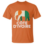Proud Côte d'Ivoire Elephant Ivory Coast Flag T Shirt Ivorian Pride Retro Souvenir