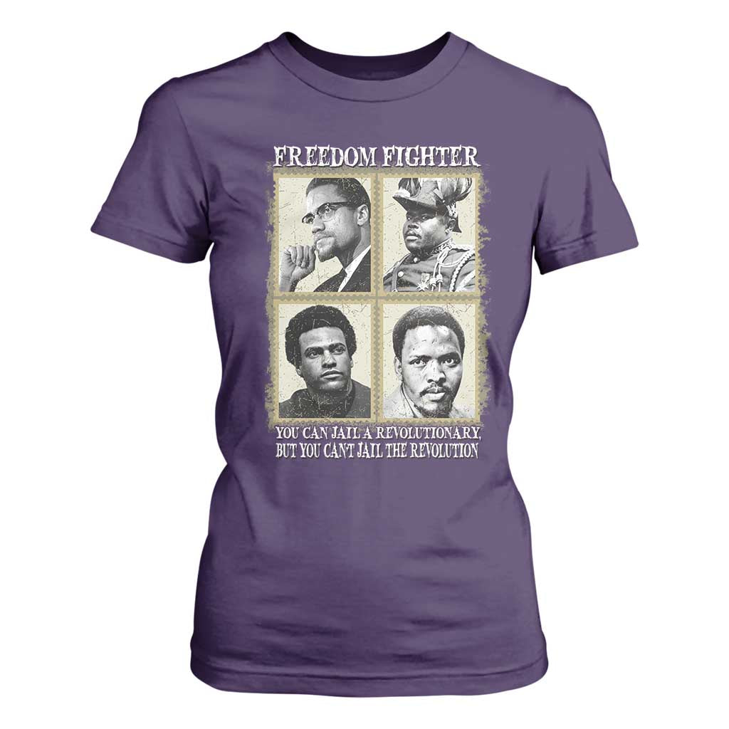 Freedom Fighters Heritage T Shirt For Women Malcolm X Marcus Garvey Huey P Newton Steve Biko Revolution - African Pride