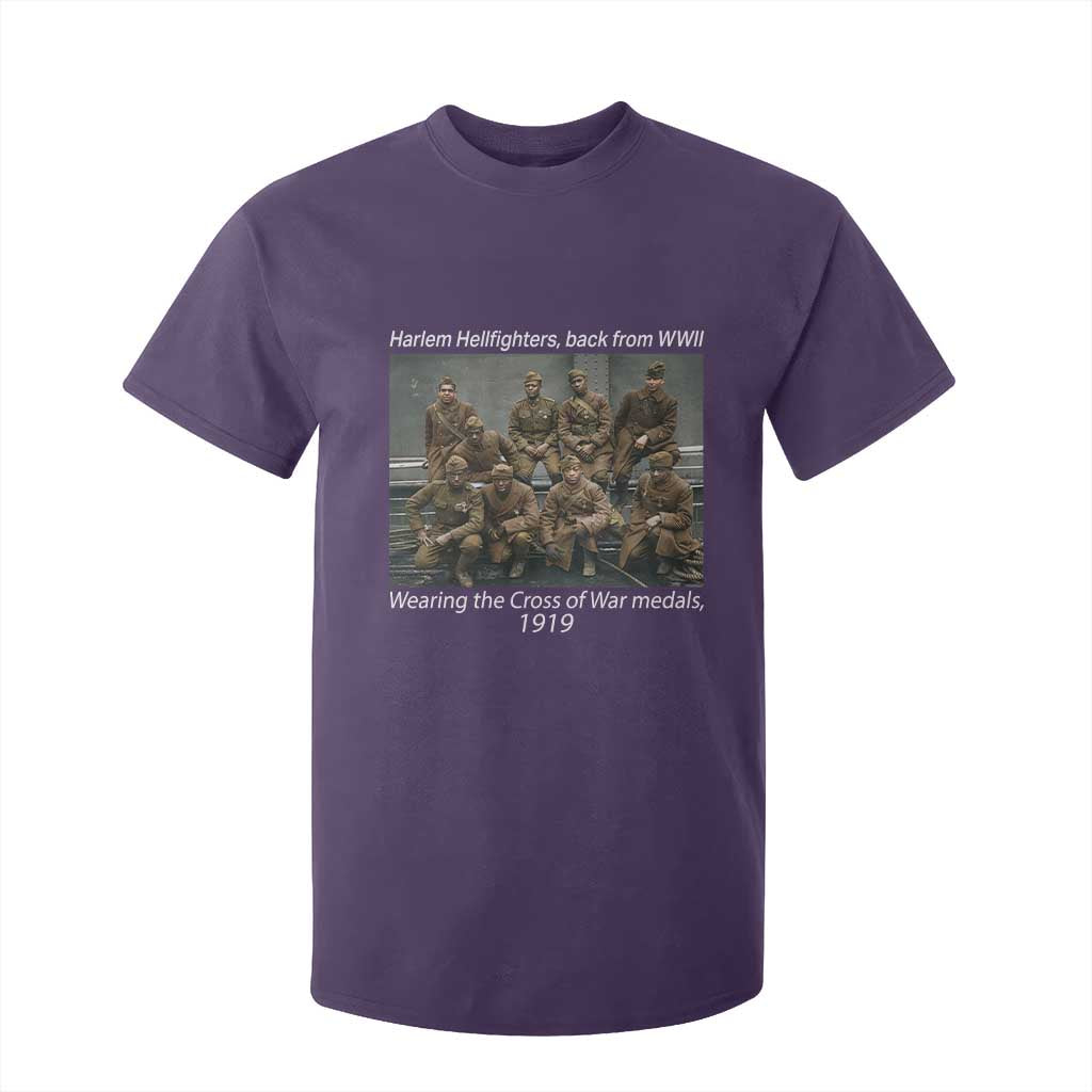 Harlem Hellfighters 1919 WWII Heroes T Shirt For Kid Cross of War Medal African American Black History - African Pride