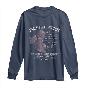 Harlem Hellfighters Tribute Long Sleeve Shirt 369th Infantry Regiment Military Soldiers Vintage - African Pride