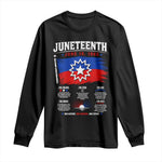 Educational Juneteenth Flag Symbolism Infographic Long Sleeve Shirt Freedom Day June 19 1865 History Meaning