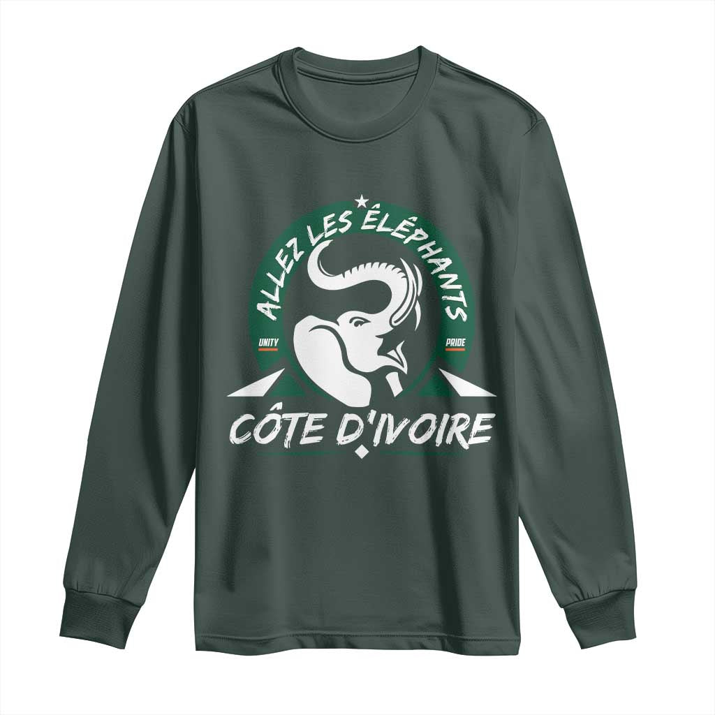 Allez Les Elephants Cote d'Ivoire Soccer Fan Long Sleeve Shirt Ivory Coast Pride Football Lovers
