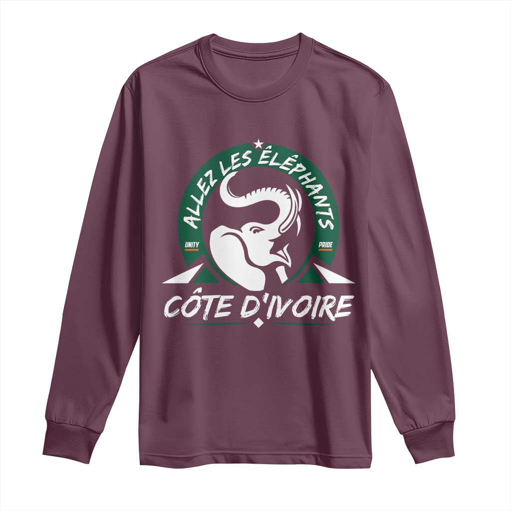 Allez Les Elephants Cote d'Ivoire Soccer Fan Long Sleeve Shirt Ivory Coast Pride Football Lovers