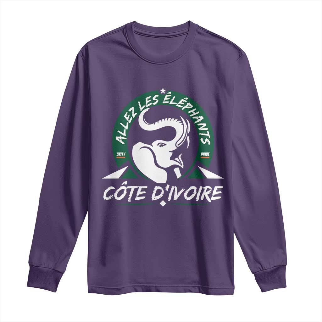Allez Les Elephants Cote d'Ivoire Soccer Fan Long Sleeve Shirt Ivory Coast Pride Football Lovers