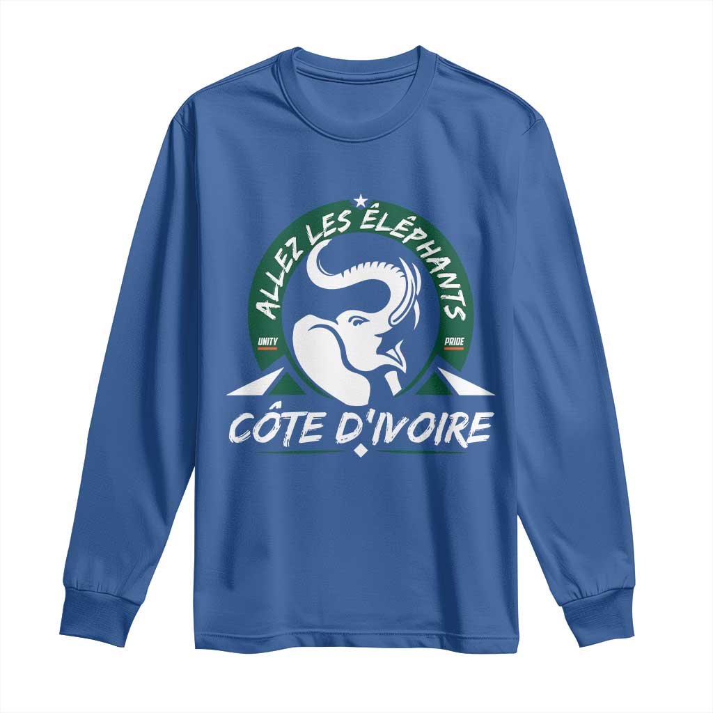Allez Les Elephants Cote d'Ivoire Soccer Fan Long Sleeve Shirt Ivory Coast Pride Football Lovers
